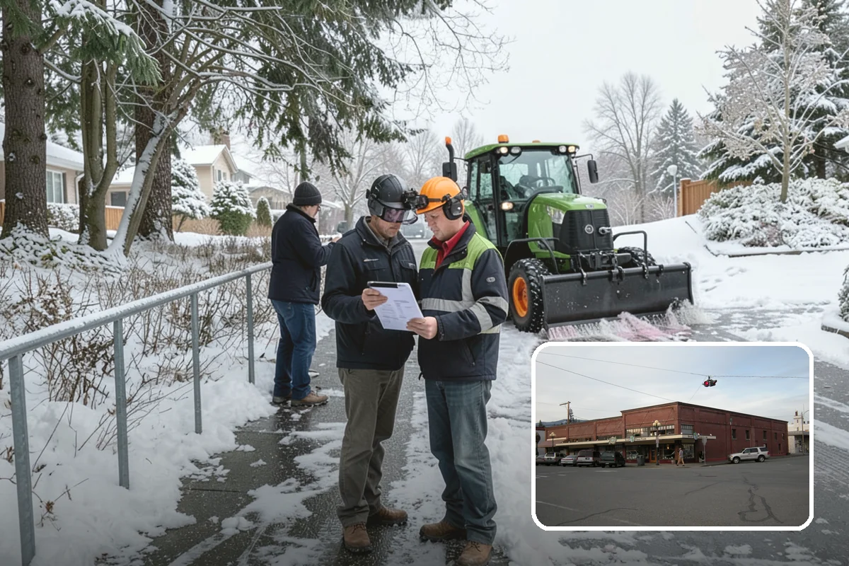 Long Driveway Snow Removal in Sedro-Woolley, Skagit County, WA - Clears the full length to the road