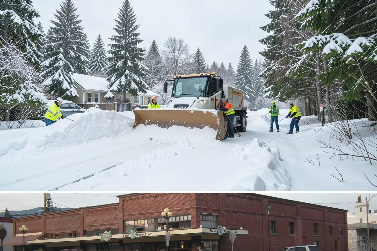 Long Driveway Snow Removal in Sedro-Woolley, Skagit County, WA - Long driveway service is critical throughout the foothill snow season from November to March.