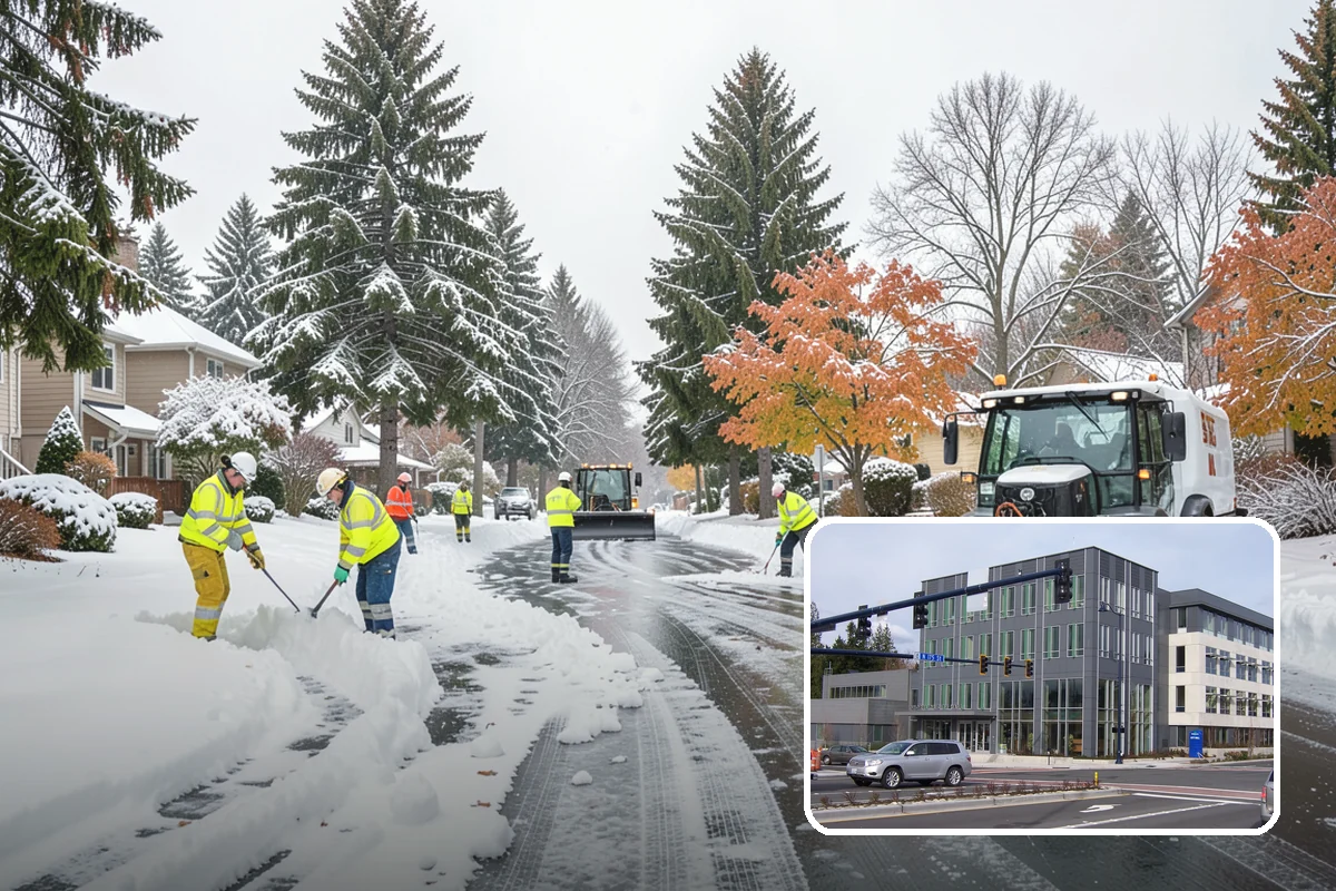 Long Driveway Snow Removal in Shoreline, King County, WA - Clears the full length to the road