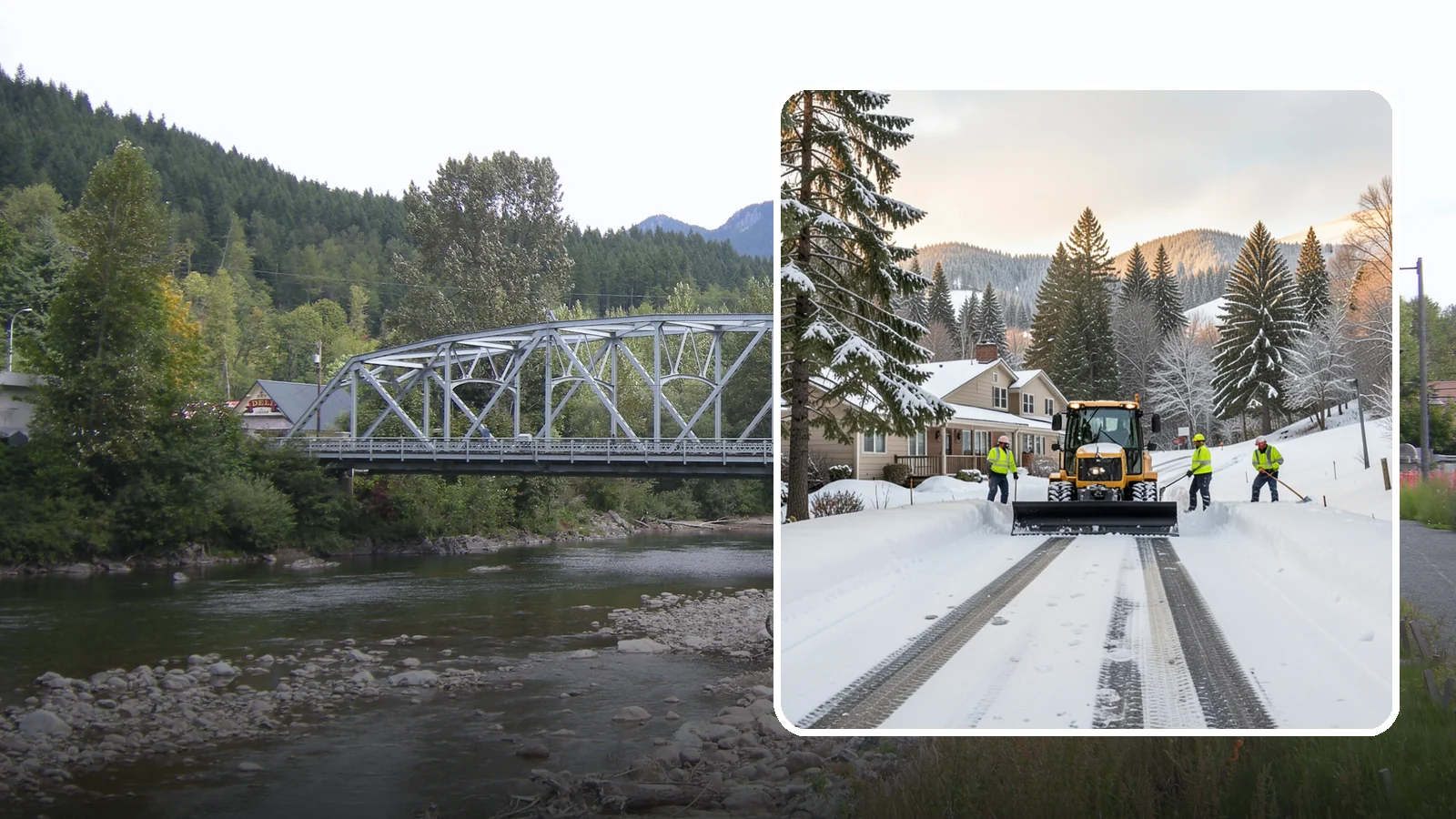 Long Driveway Snow Removal in Skykomish, King County, WA - We clear long rural and hillside driveways end to end so you never get stranded at home.