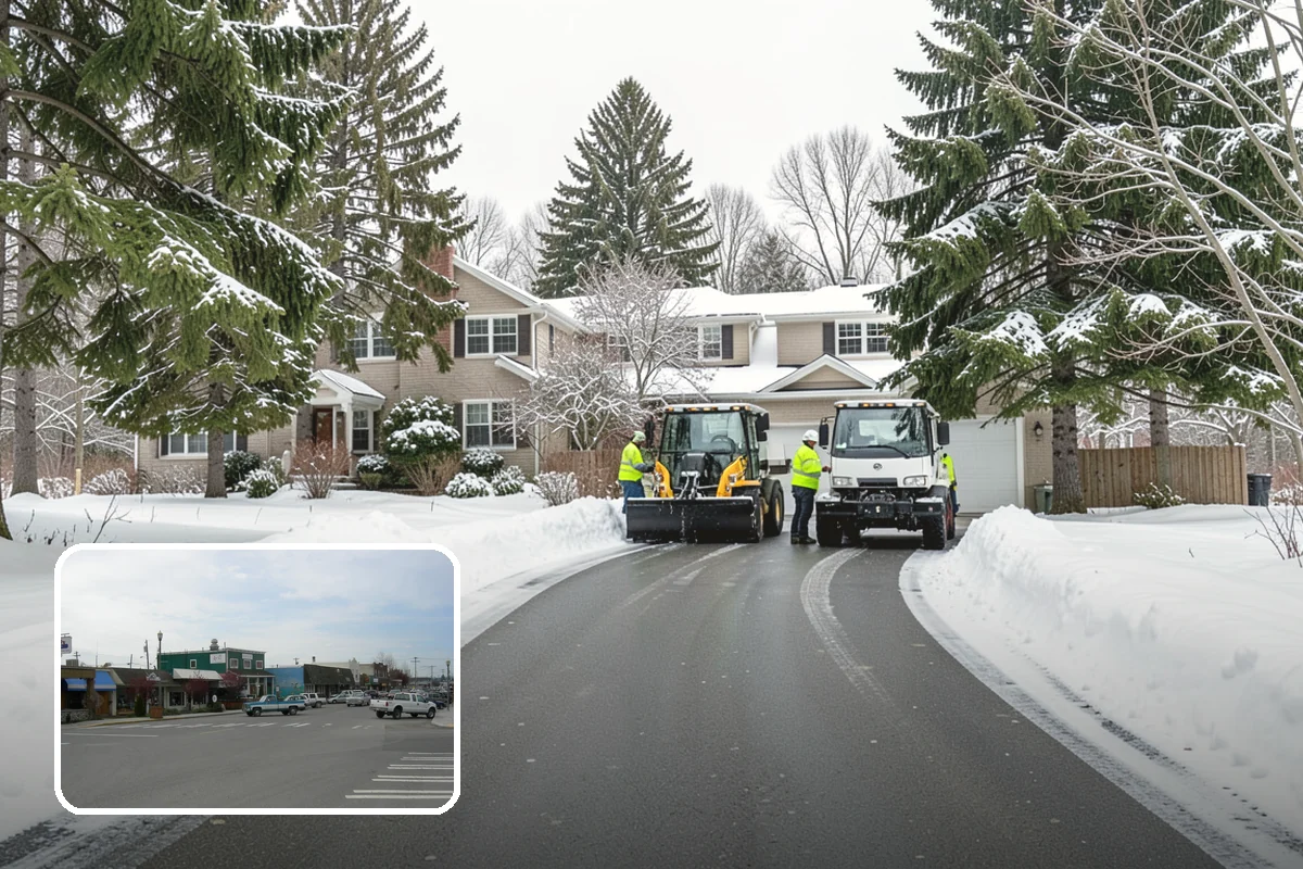 Long Driveway Snow Removal in Stanwood, Snohomish County, WA - Clears the full length to the road