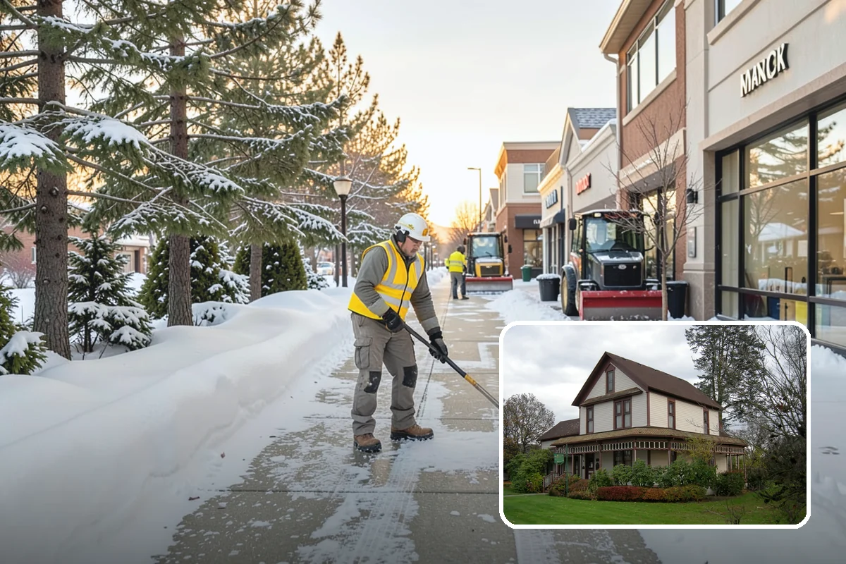 Long Driveway Snow Removal in Sumner, Pierce County, WA - Clears the full length to the road