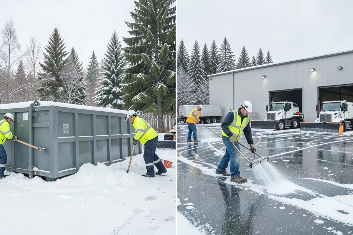 Long Driveway Snow Removal in Sumner, Pierce County, WA - We plow the driveway from the house to the road