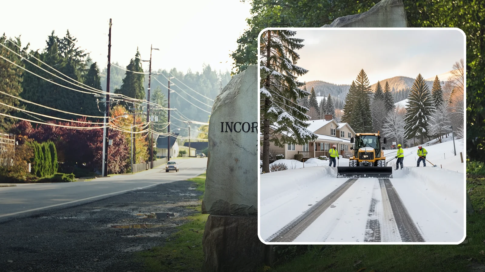 Long Driveway Snow Removal in Wilkeson, Pierce County, WA - We clear long rural and hillside driveways end to end so you never get stranded at home.