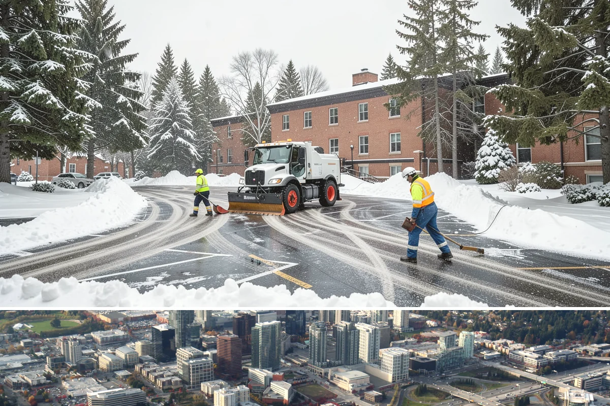 Low-Slope Roof Snow Removal in Bellevue, King County, WA - Low-slope roof snow removal is critical after major accumulation events from December through February, especially before rain...