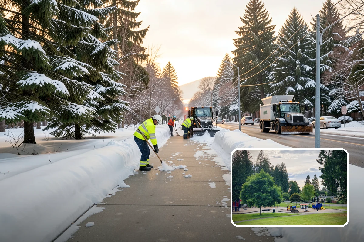 Low-Slope Roof Snow Removal in Bonney Lake, Pierce County, WA - Load reduction on roofs that cannot shed snow by gravity