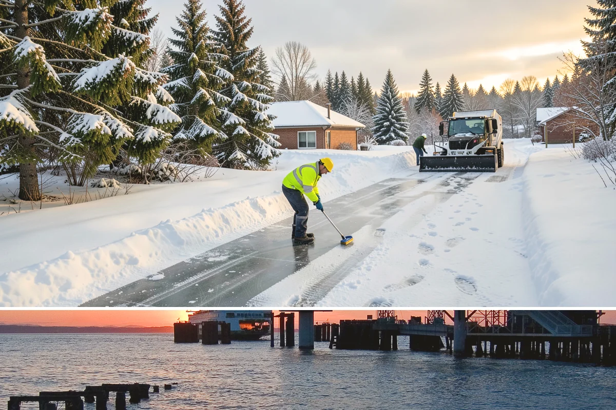 Low-Slope Roof Snow Removal in Edmonds, Snohomish County, WA - Low-slope roof snow removal is critical after major accumulation events from December through February, especially before rain...
