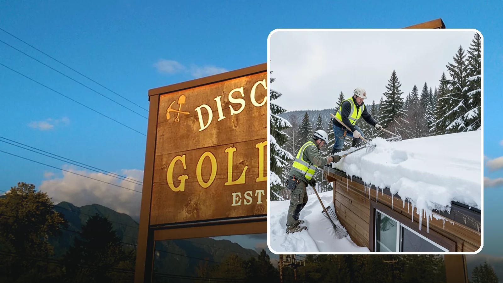 Low-Slope Roof Snow Removal in Gold Bar, Snohomish County, WA - We remove snow from flat and low-slope roofs where heavy Northwest snow collects and lingers.
