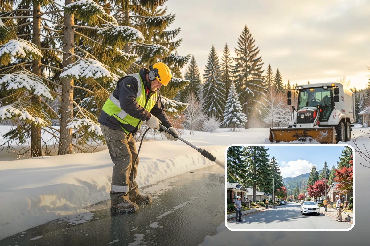 Low-Slope Roof Snow Removal in Hunts Point, King County, WA - Load reduction on roofs that cannot shed snow by gravity