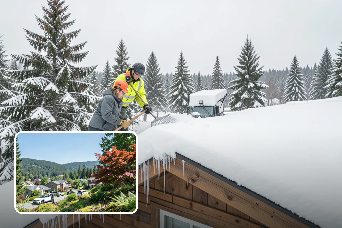 Low-Slope Roof Snow Removal in Index, Snohomish County, WA - Load reduction on roofs that cannot shed snow by gravity