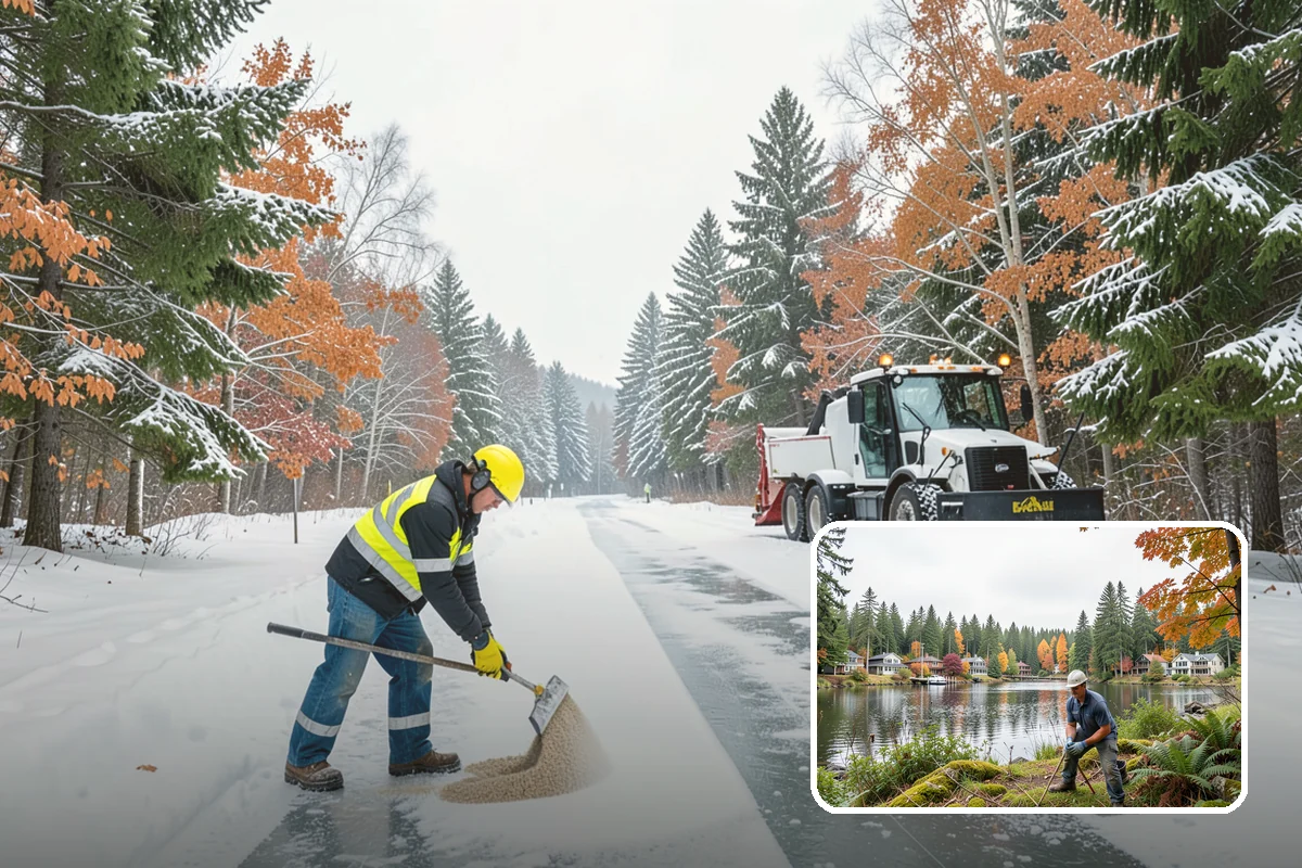 Low-Slope Roof Snow Removal in La Conner, Skagit County, WA - Load reduction on roofs that cannot shed snow by gravity