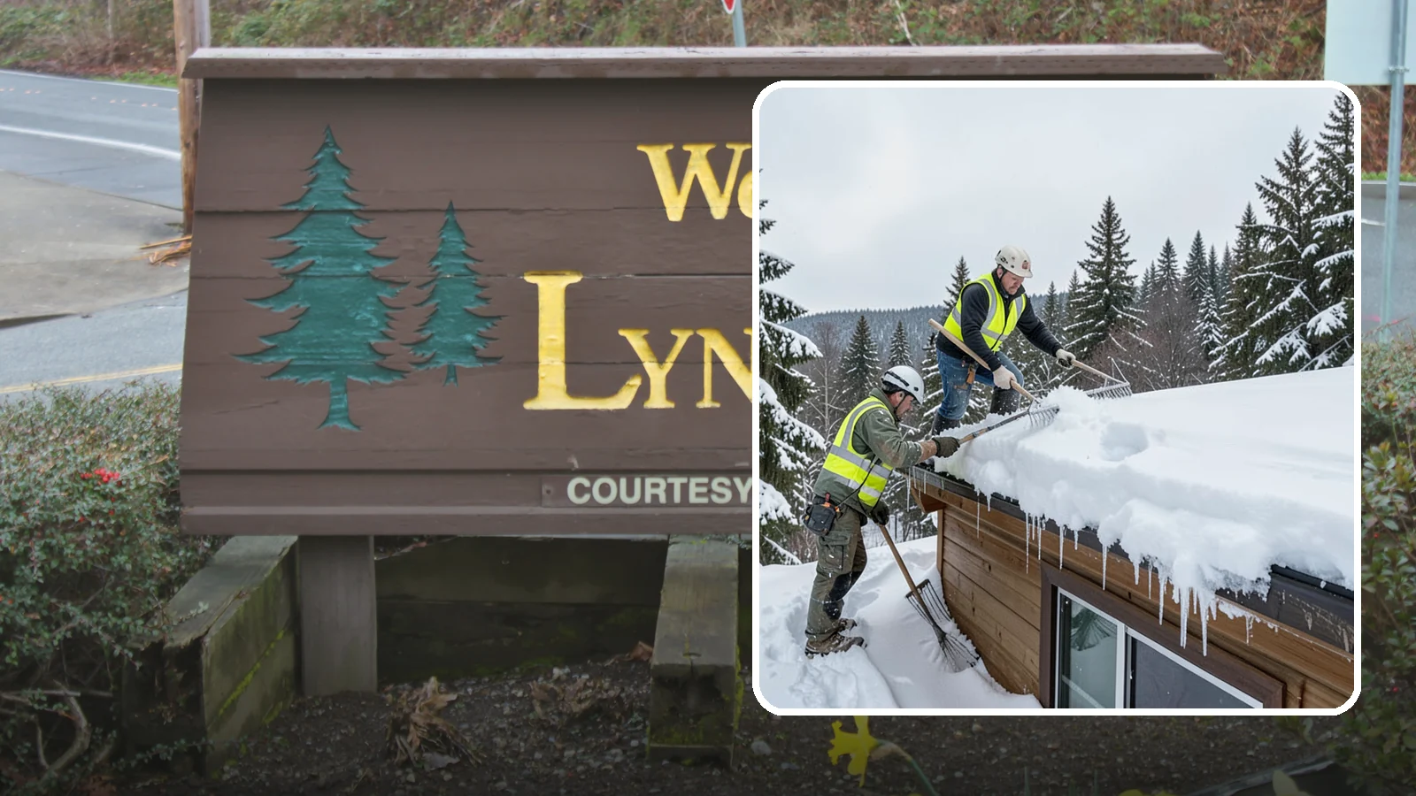 Low-Slope Roof Snow Removal in Lynnwood, Snohomish County, WA - We remove snow from flat and low-slope roofs where heavy Northwest snow collects and lingers.
