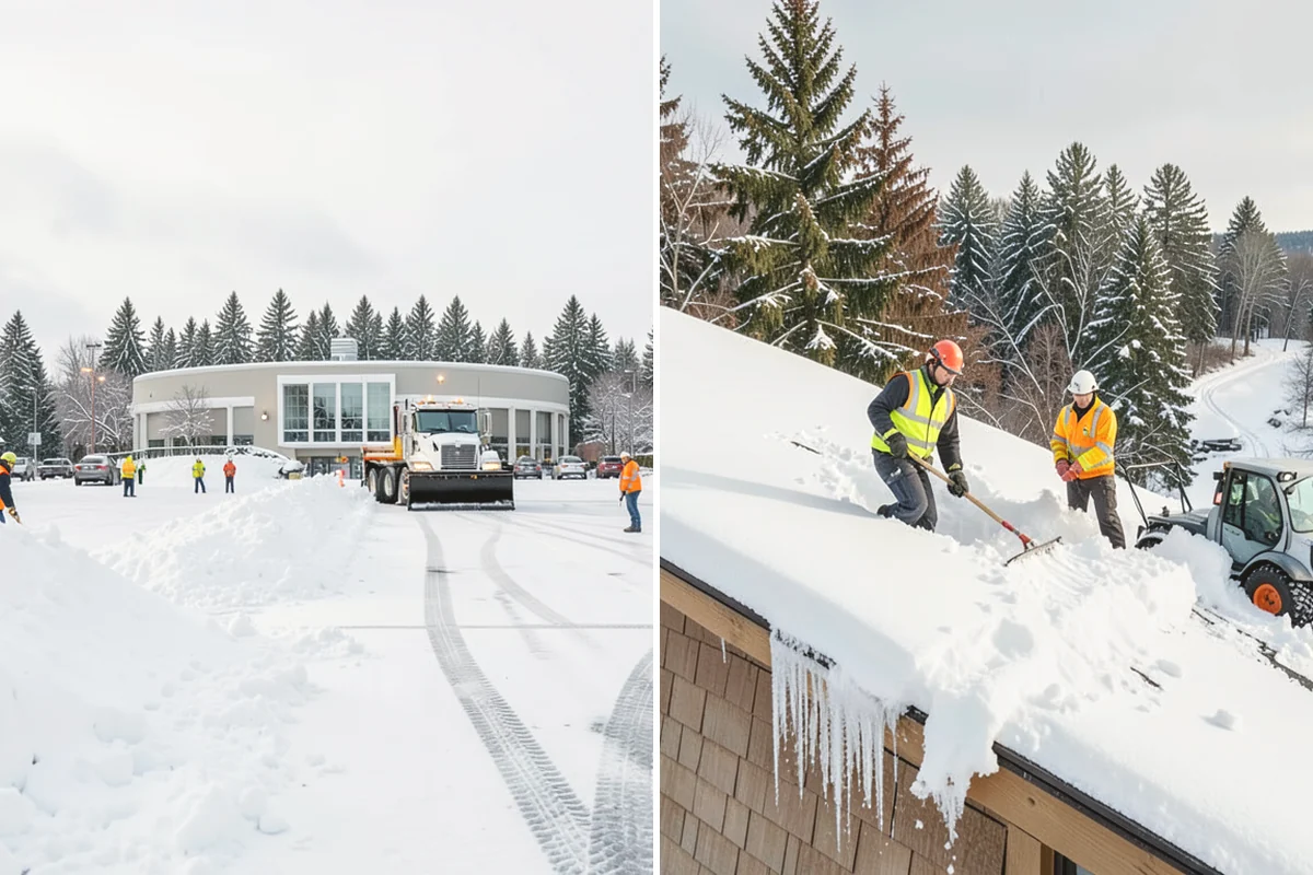 Low-Slope Roof Snow Removal in Oak Harbor, Island County, WA - Assess snow depth, water content, and load across the roof