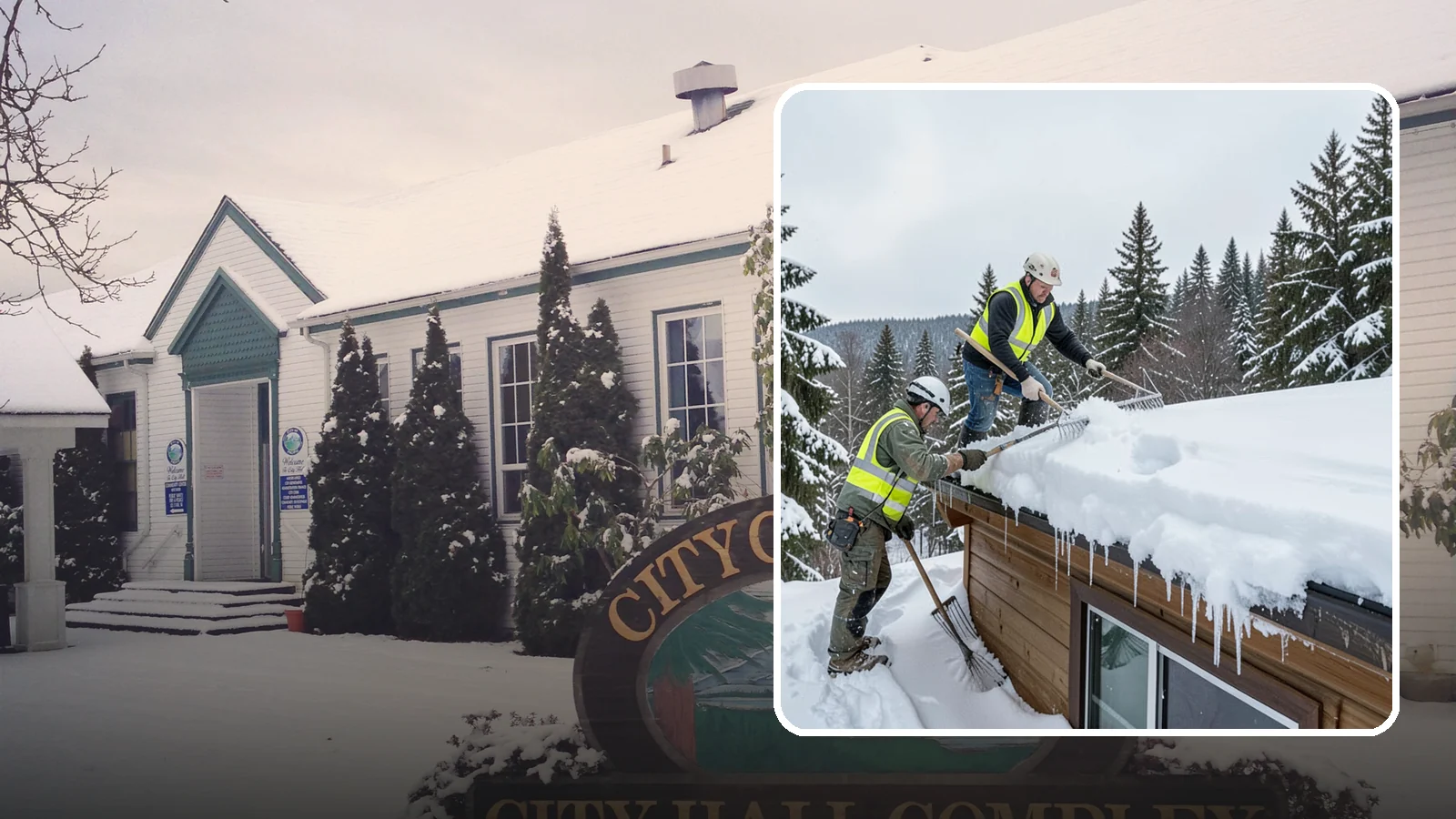 Low-Slope Roof Snow Removal in Pacific, King County, WA - We remove snow from flat and low-slope roofs where heavy Northwest snow collects and lingers.