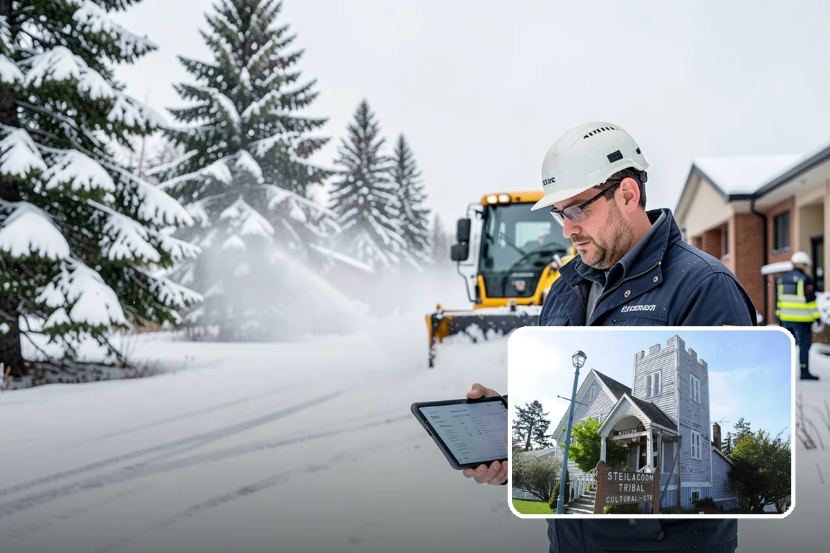 Low-Slope Roof Snow Removal in Steilacoom, Pierce County, WA - Load reduction on roofs that cannot shed snow by gravity