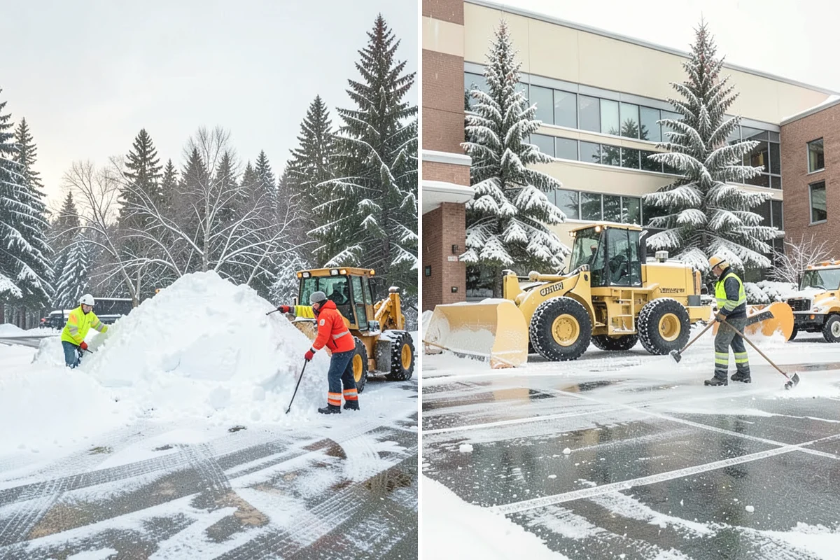 Low-Slope Roof Snow Removal in Steilacoom, Pierce County, WA - Assess snow depth, water content, and load across the roof
