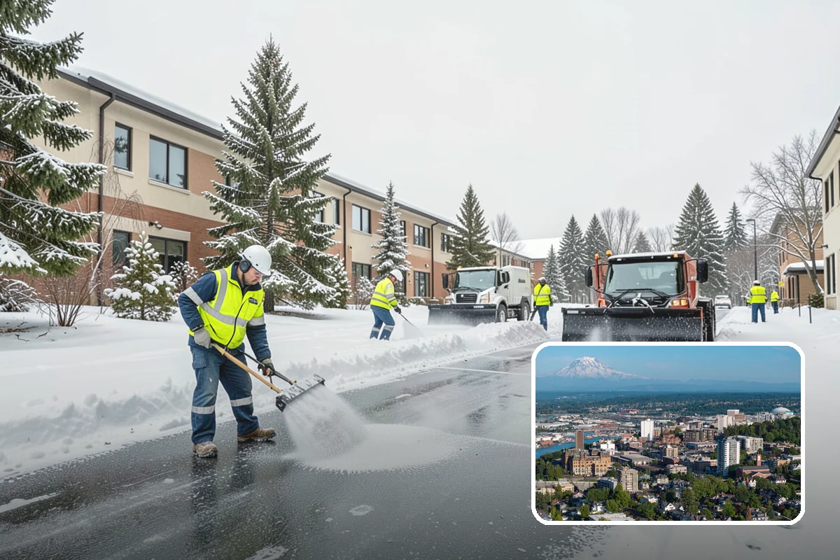 Low-Slope Roof Snow Removal in Tacoma, Pierce County, WA - Load reduction on roofs that cannot shed snow by gravity