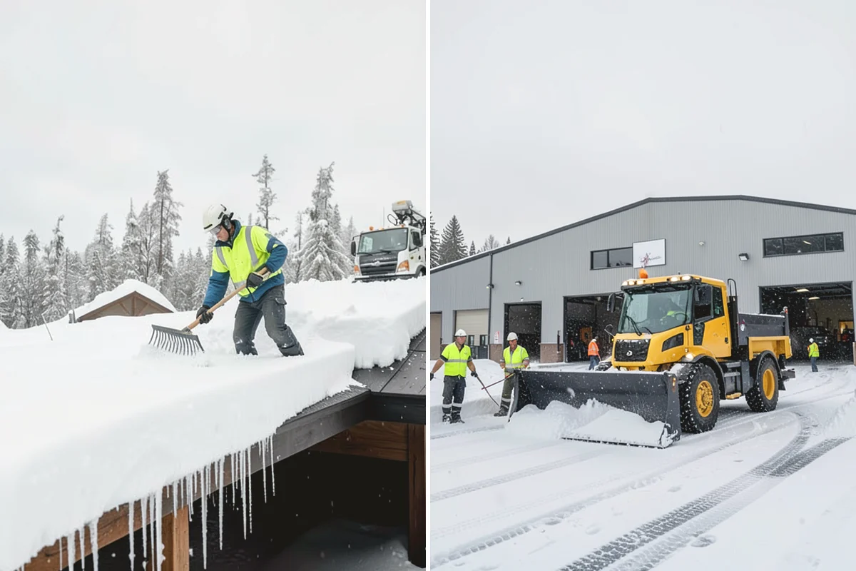 Low-Slope Roof Snow Removal in Tukwila, King County, WA - Assess snow depth, water content, and load across the roof