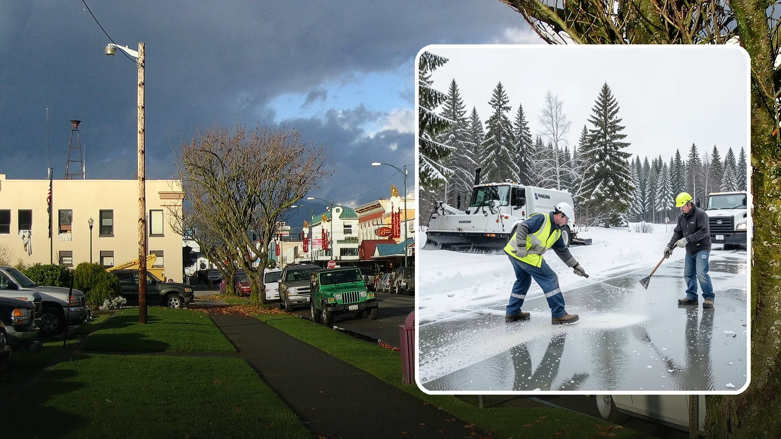 Magnesium Chloride Application in Arlington, Snohomish County, WA - Magnesium chloride application melts ice at lower temperatures while being gentler on concrete, plants, and pets than rock salt.