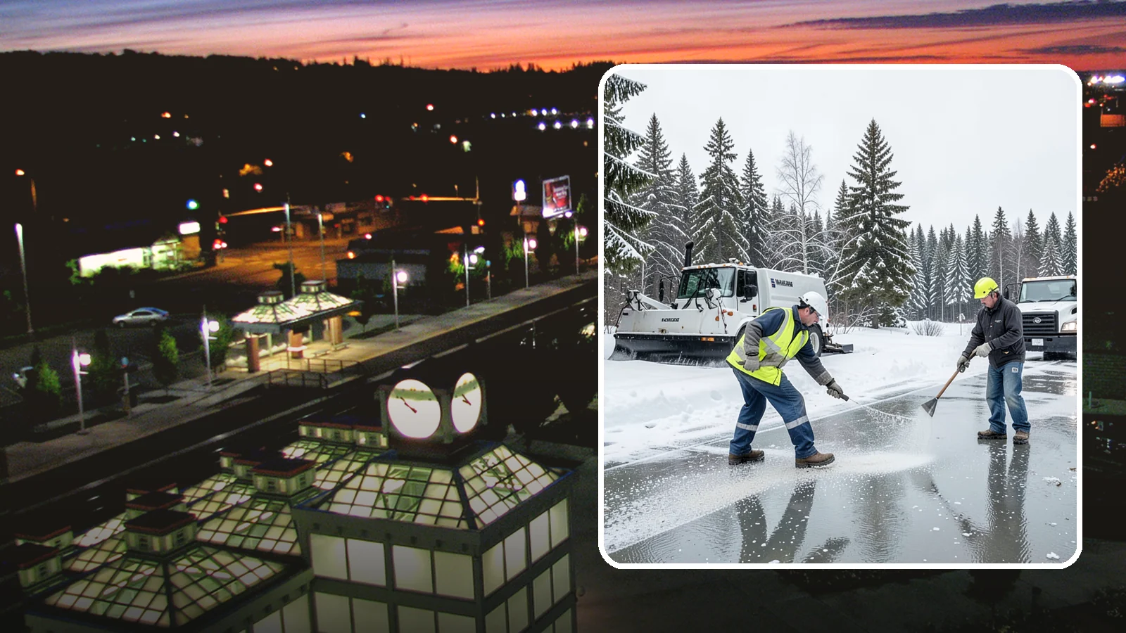 Magnesium Chloride Application in Auburn, King County, WA - Magnesium chloride application melts ice at lower temperatures while being gentler on concrete, plants, and pets than rock salt.