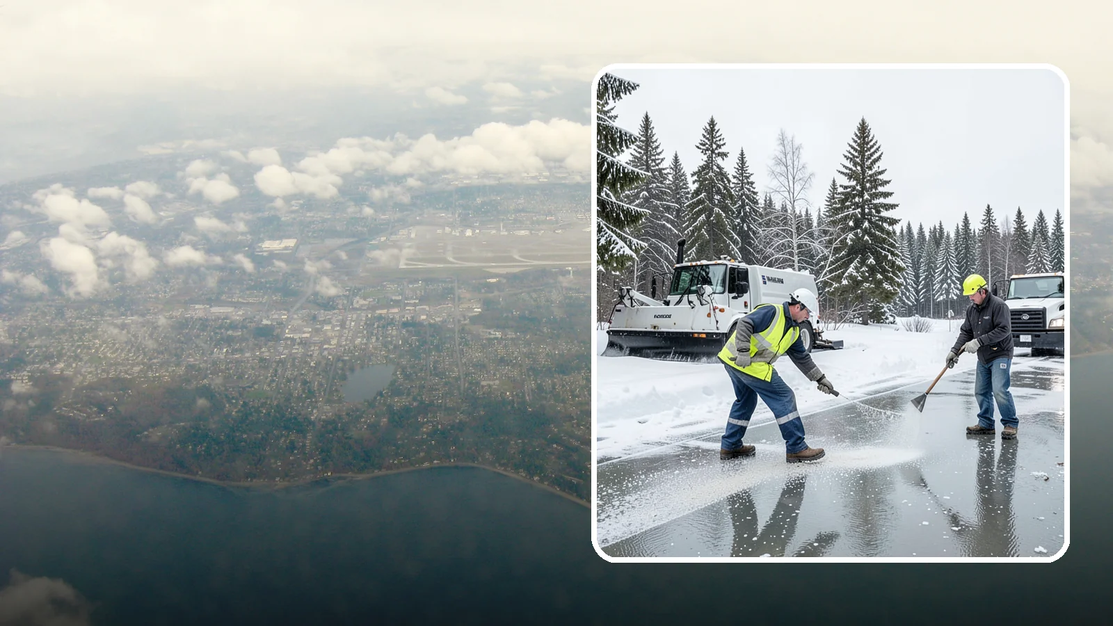 Magnesium Chloride Application in Burien, King County, WA - Magnesium chloride application melts ice at lower temperatures while being gentler on concrete, plants, and pets than rock salt.