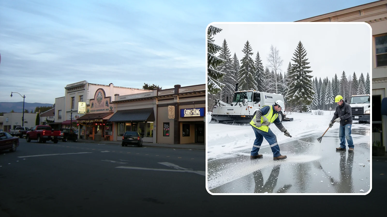 Magnesium Chloride Application in Burlington, Skagit County, WA - Magnesium chloride application melts ice at lower temperatures while being gentler on concrete, plants, and pets than rock salt.
