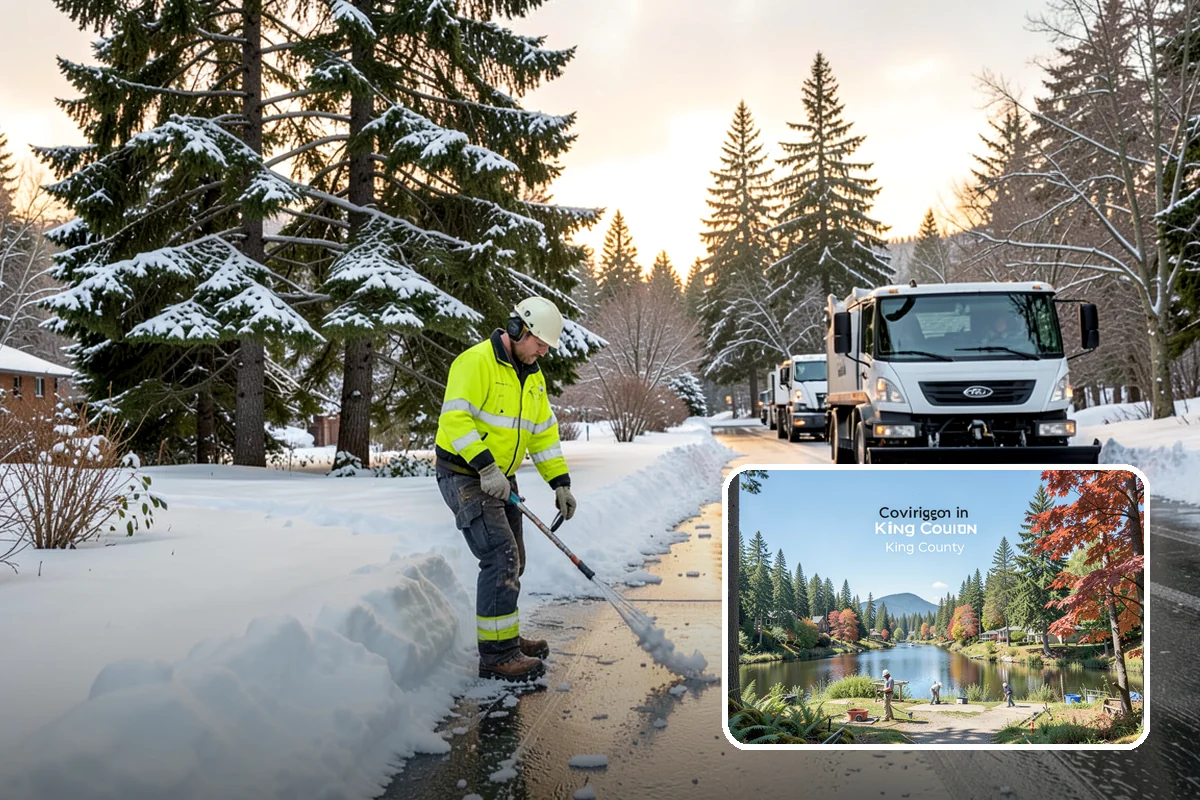 Magnesium Chloride Application in Covington, King County, WA - Melts ice at colder temperatures than rock salt