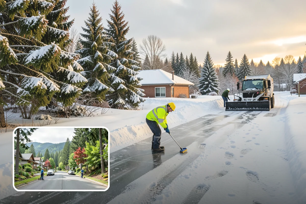 Magnesium Chloride Application in Darrington, Snohomish County, WA - Melts ice at colder temperatures than rock salt