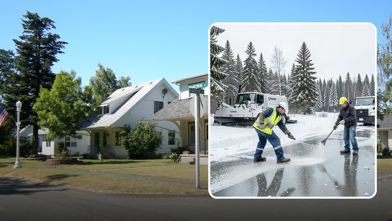 Magnesium Chloride Application in DuPont, Pierce County, WA - Magnesium chloride application melts ice at lower temperatures while being gentler on concrete, plants, and pets than rock salt.