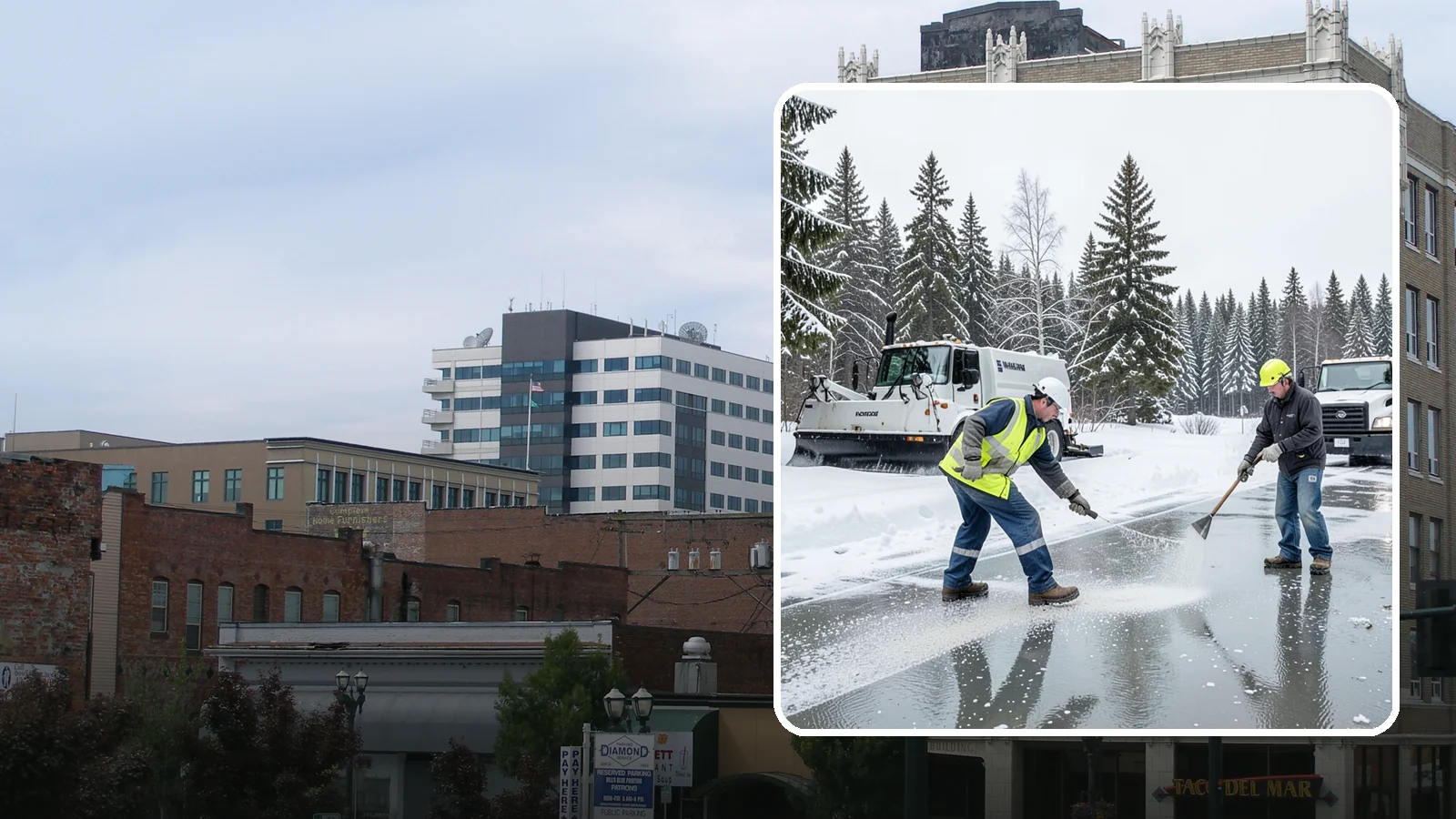 Magnesium Chloride Application in Everett, Snohomish County, WA - Magnesium chloride application melts ice at lower temperatures while being gentler on concrete, plants, and pets than rock salt.