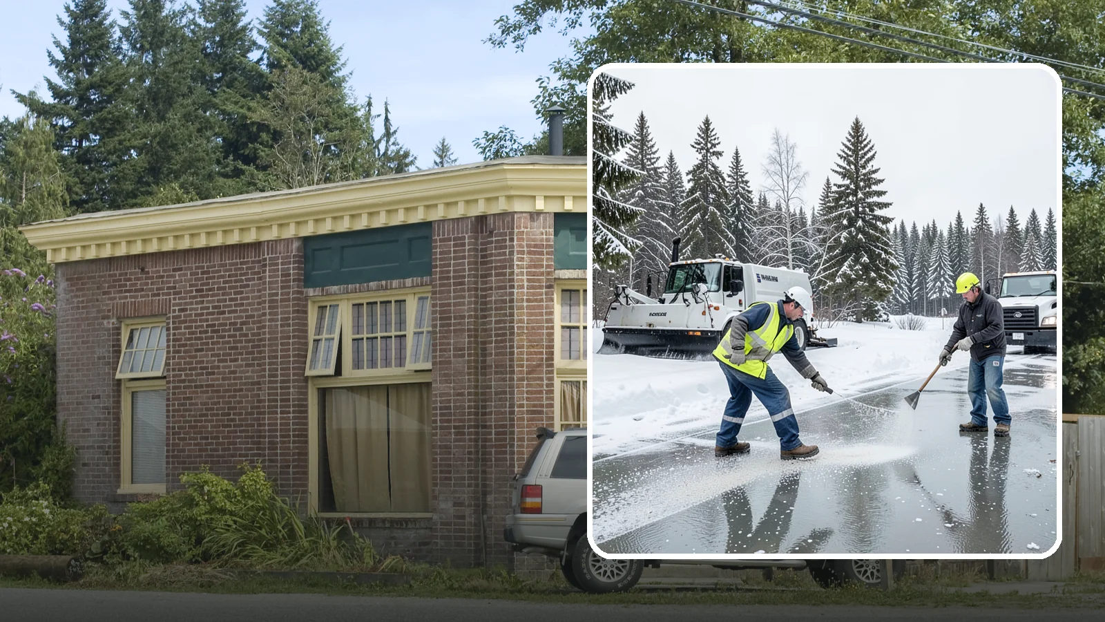 Magnesium Chloride Application in Hamilton, Skagit County, WA - Magnesium chloride application melts ice at lower temperatures while being gentler on concrete, plants, and pets than rock salt.