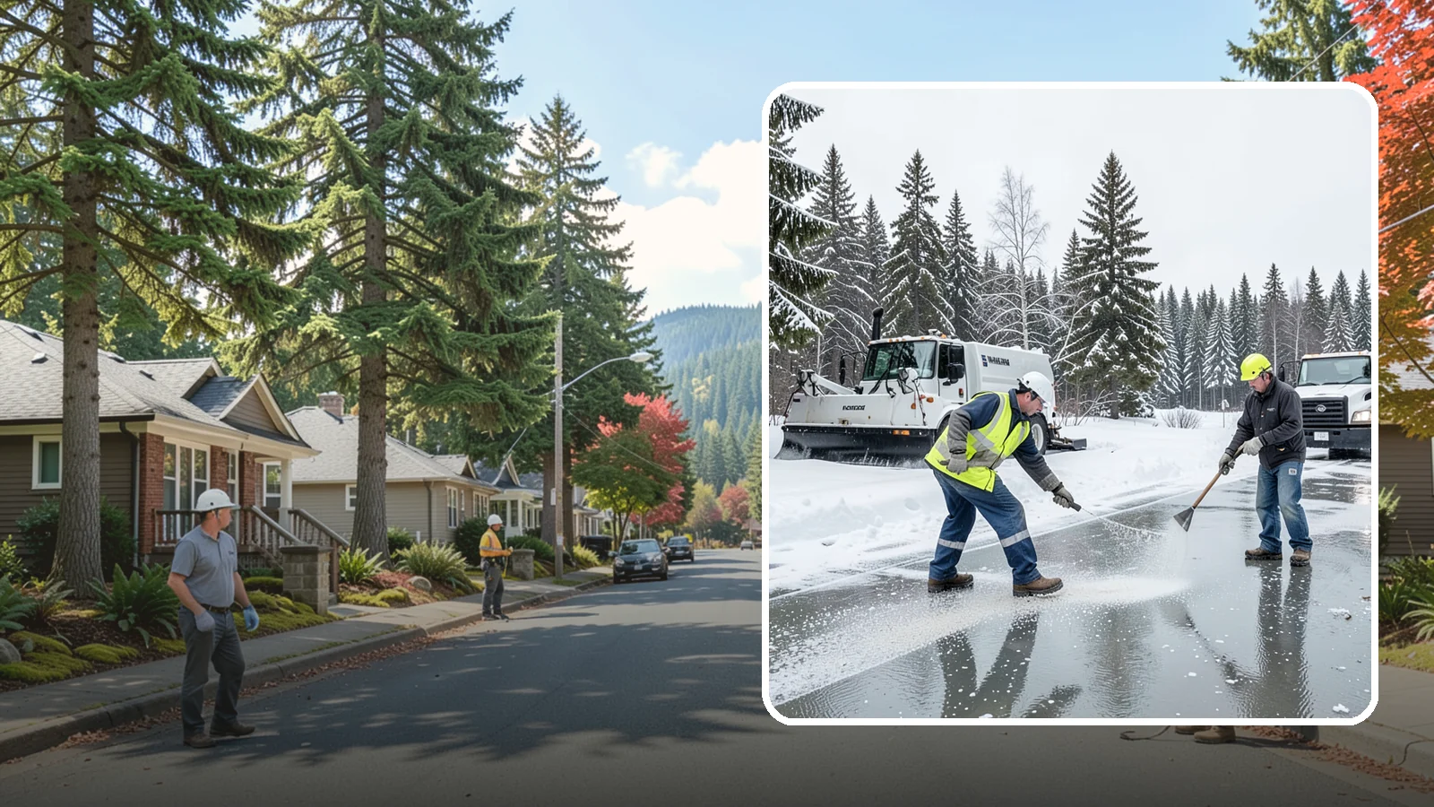 Magnesium Chloride Application in Hunts Point, King County, WA - Magnesium chloride application melts ice at lower temperatures while being gentler on concrete, plants, and pets than rock salt.