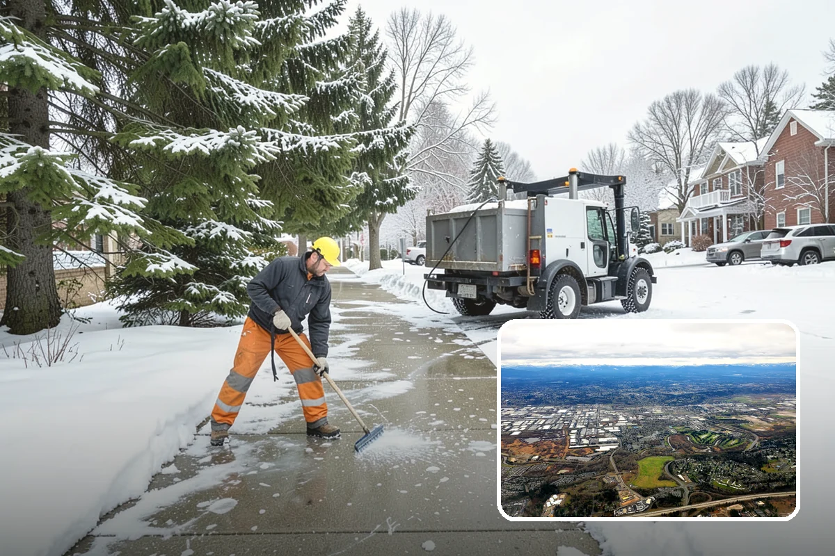 Magnesium Chloride Application in Kent, King County, WA - Melts ice at colder temperatures than rock salt