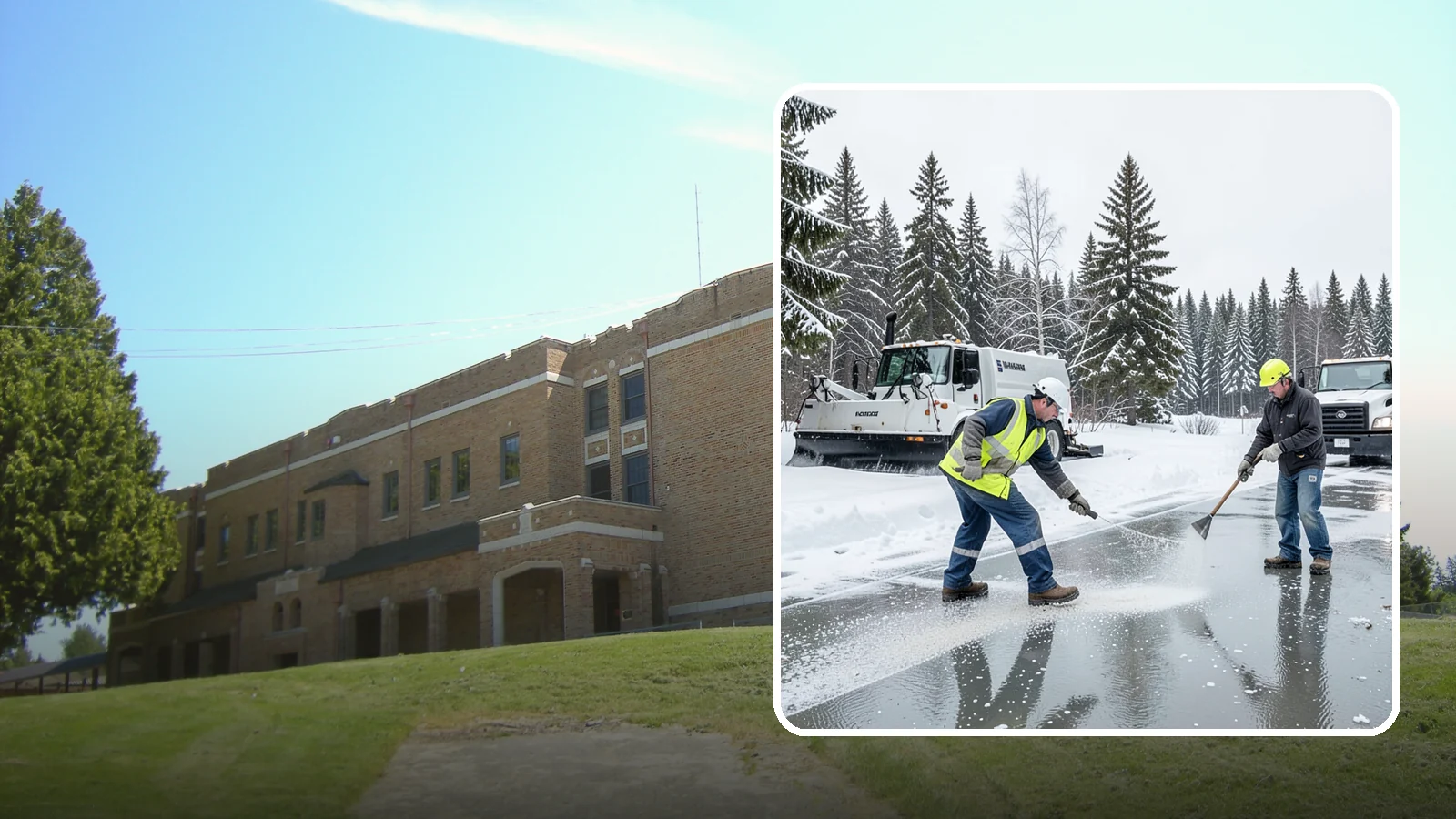 Magnesium Chloride Application in Maple Valley, King County, WA - Magnesium chloride application melts ice at lower temperatures while being gentler on concrete, plants, and pets than rock salt.