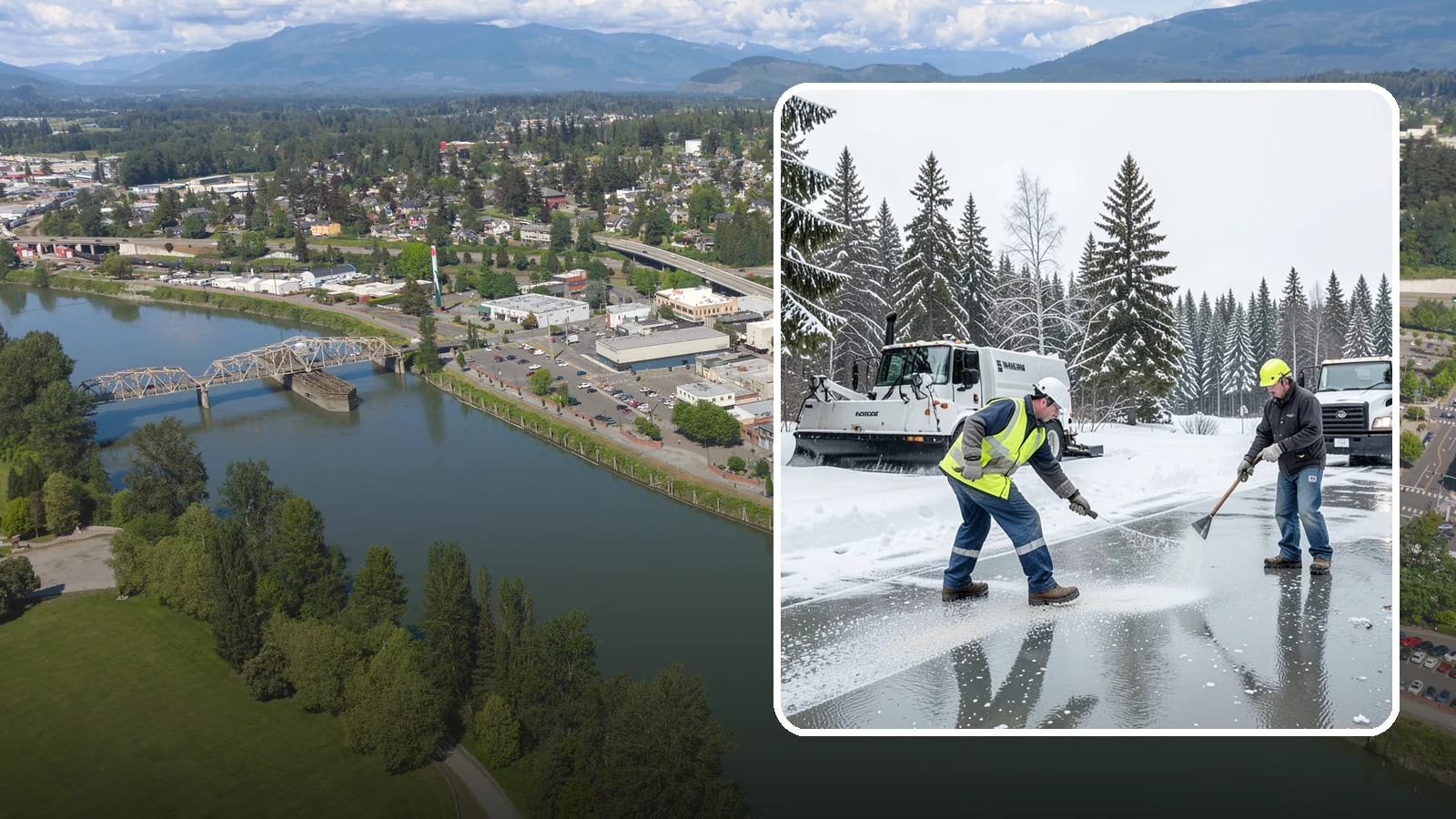 Magnesium Chloride Application in Mount Vernon, Skagit County, WA - Magnesium chloride application melts ice at lower temperatures while being gentler on concrete, plants, and pets than rock salt.