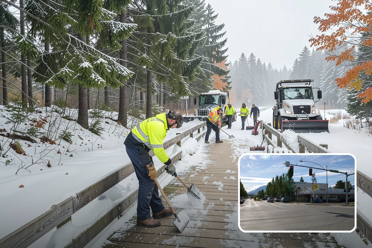 Magnesium Chloride Application in North Bend, King County, WA - Melts ice at colder temperatures than rock salt