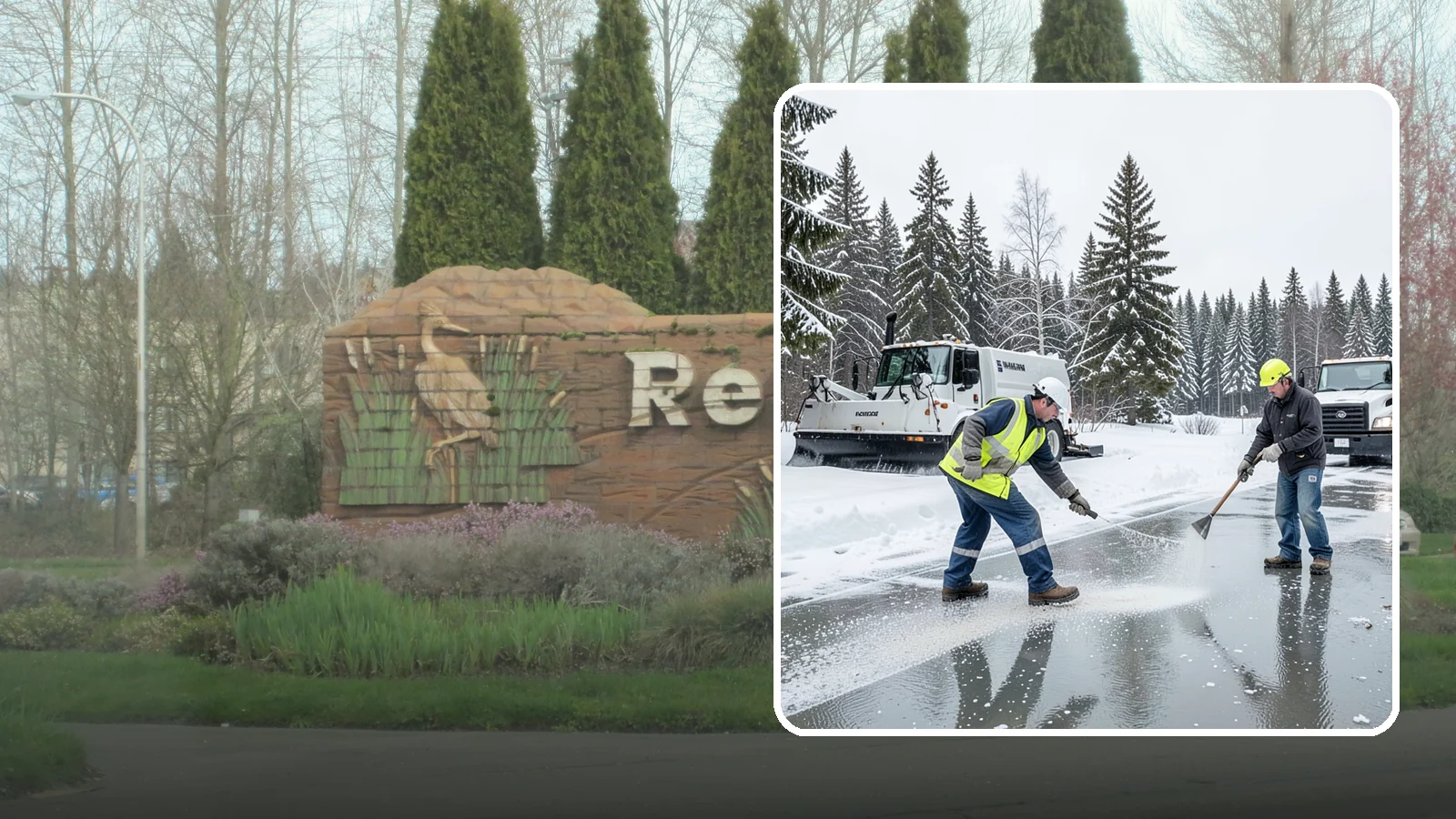 Magnesium Chloride Application in Renton, King County, WA - Magnesium chloride application melts ice at lower temperatures while being gentler on concrete, plants, and pets than rock salt.