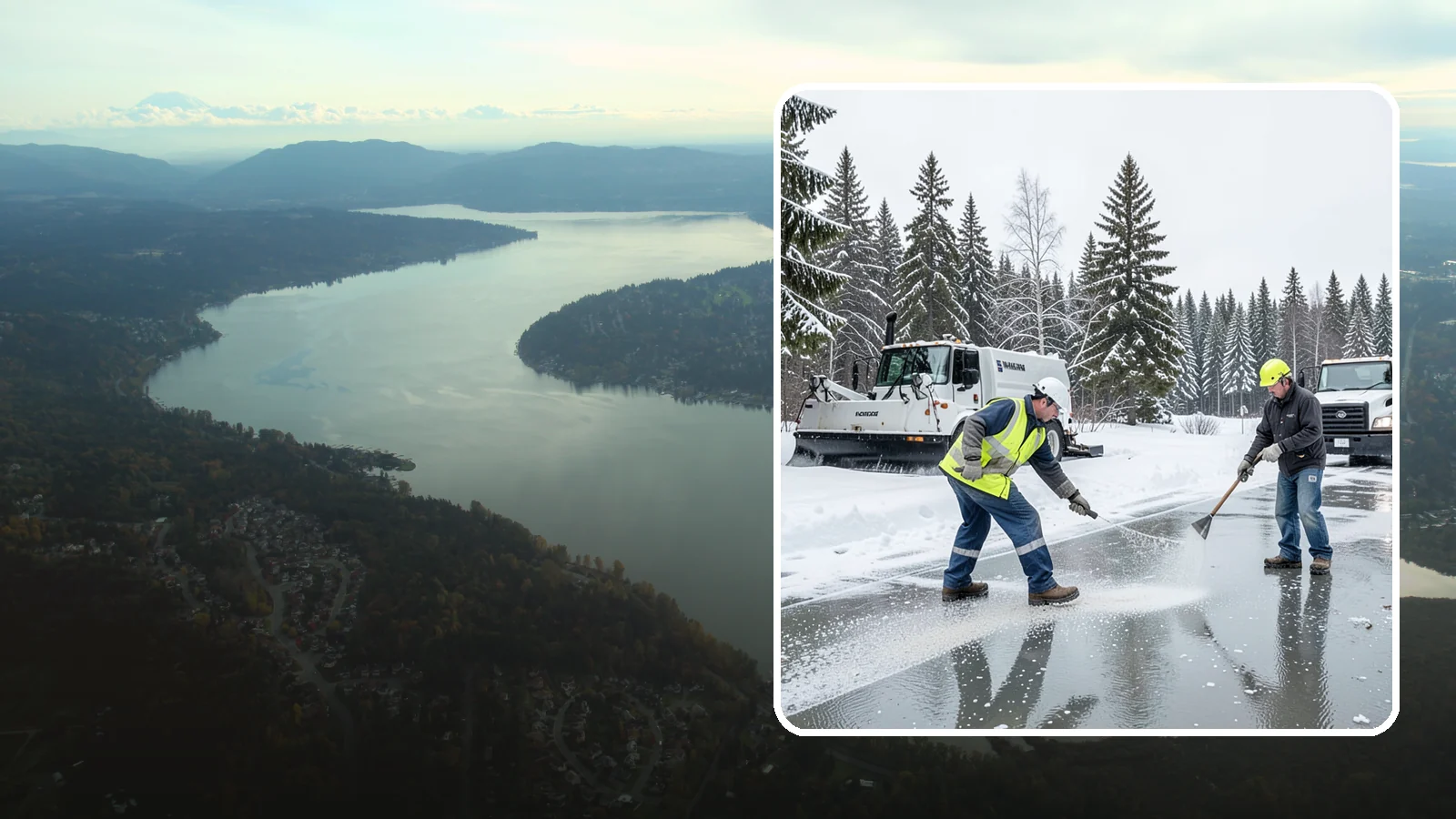 Magnesium Chloride Application in Sammamish, King County, WA - Magnesium chloride application melts ice at lower temperatures while being gentler on concrete, plants, and pets than rock salt.
