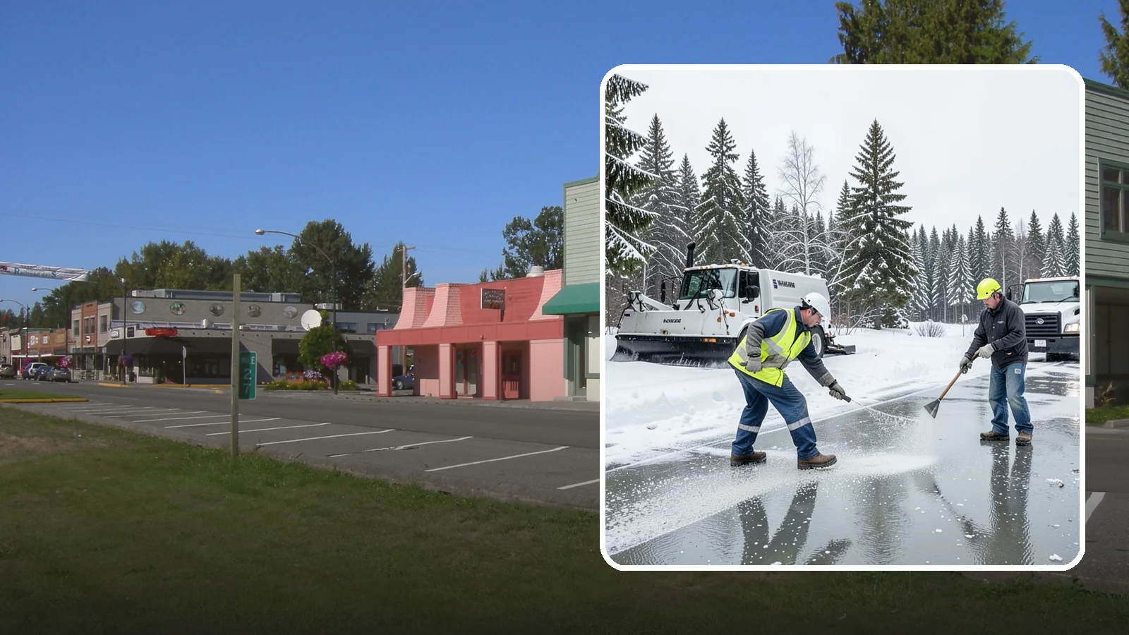 Magnesium Chloride Application in Snoqualmie, King County, WA - Magnesium chloride application melts ice at lower temperatures while being gentler on concrete, plants, and pets than rock salt.