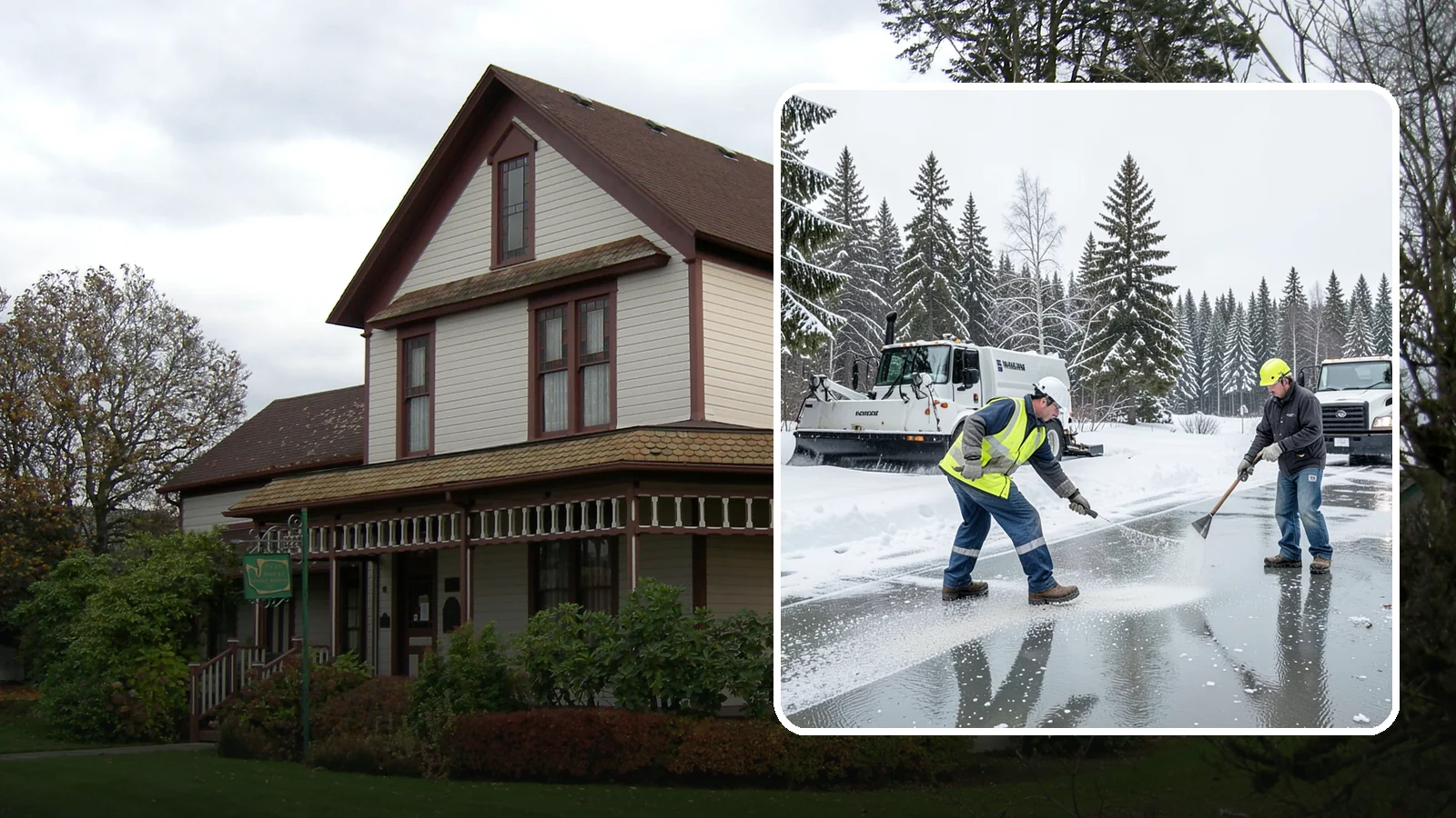 Magnesium Chloride Application in Sumner, Pierce County, WA - Magnesium chloride application melts ice at lower temperatures while being gentler on concrete, plants, and pets than rock salt.