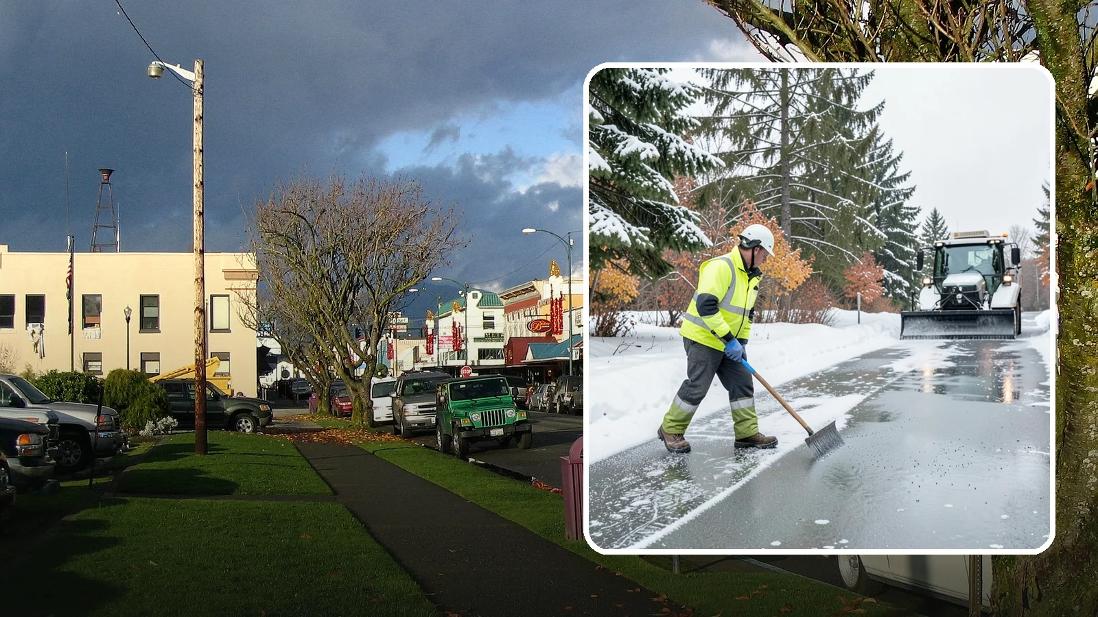 Magnesium Chloride Spreading in Arlington, Snohomish County, WA - Magnesium chloride spreading delivers effective deicing with less damage to concrete, vegetation, and paws than harsher salts.