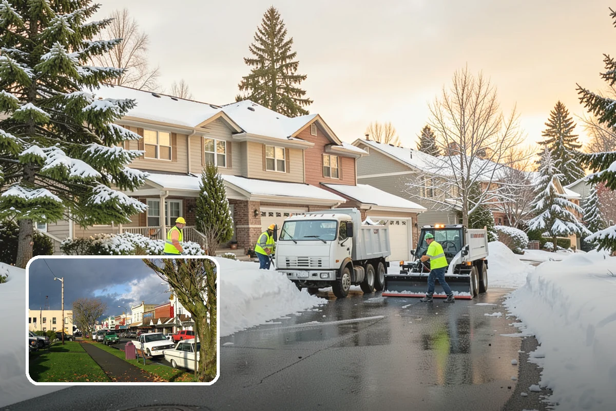 Magnesium Chloride Spreading in Arlington, Snohomish County, WA - Less corrosive to concrete, rebar, and metal railings than rock salt