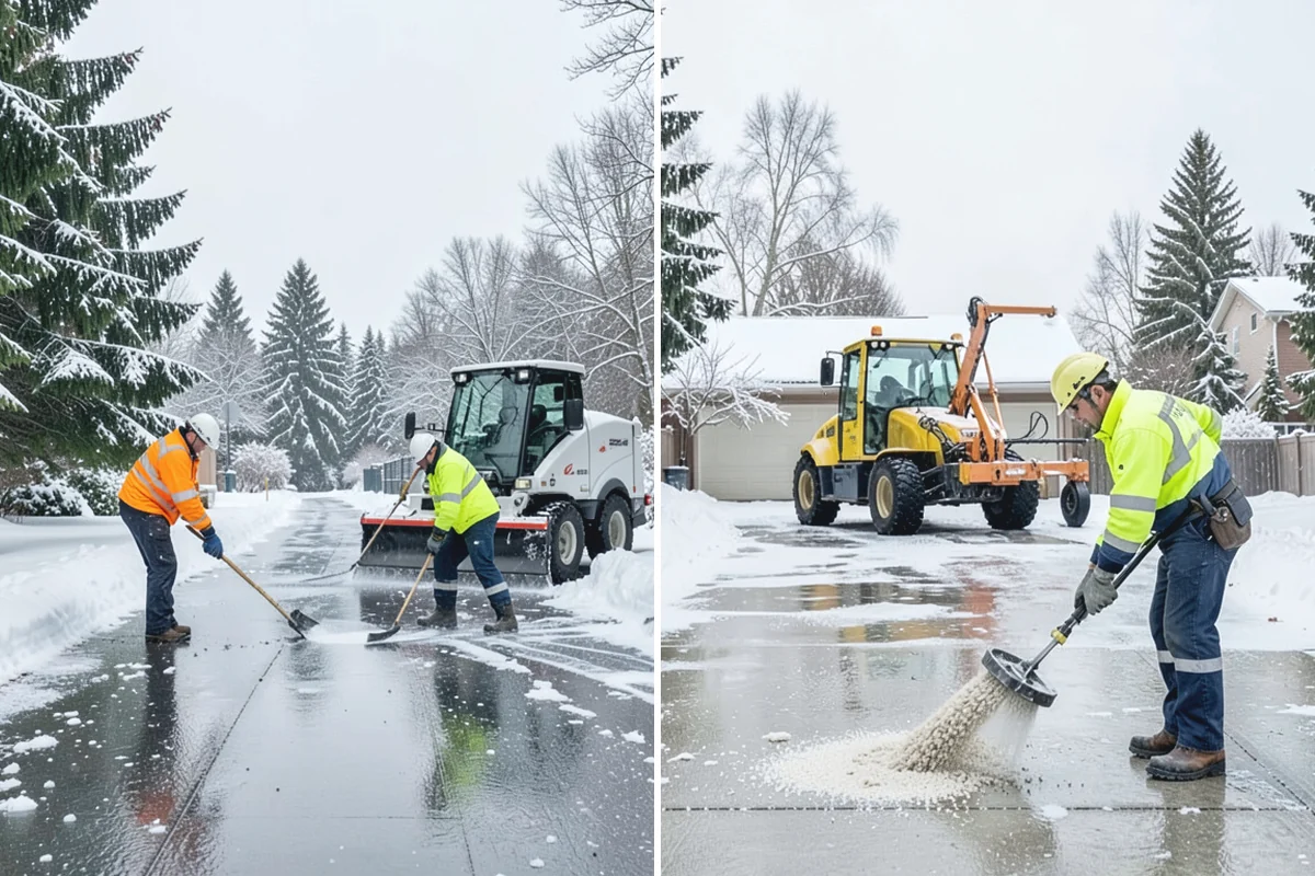 Magnesium Chloride Spreading in Beaux Arts Village, King County, WA - Survey the site for landscaping and pet-traffic areas that need a milder deicer