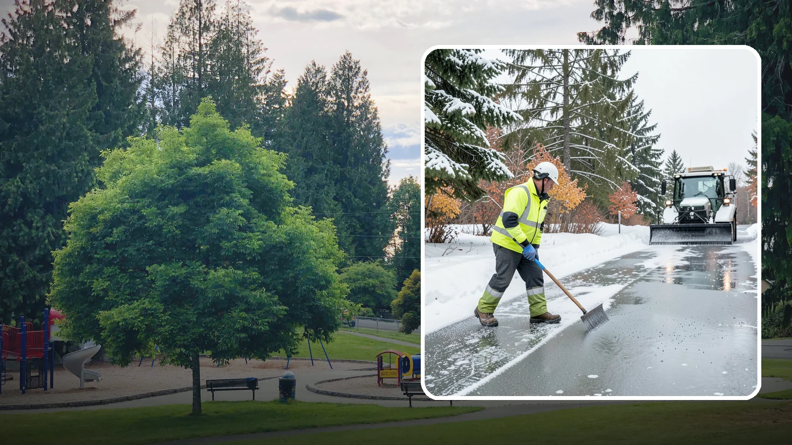 Magnesium Chloride Spreading in Bonney Lake, Pierce County, WA - Magnesium chloride spreading delivers effective deicing with less damage to concrete, vegetation, and paws than harsher salts.