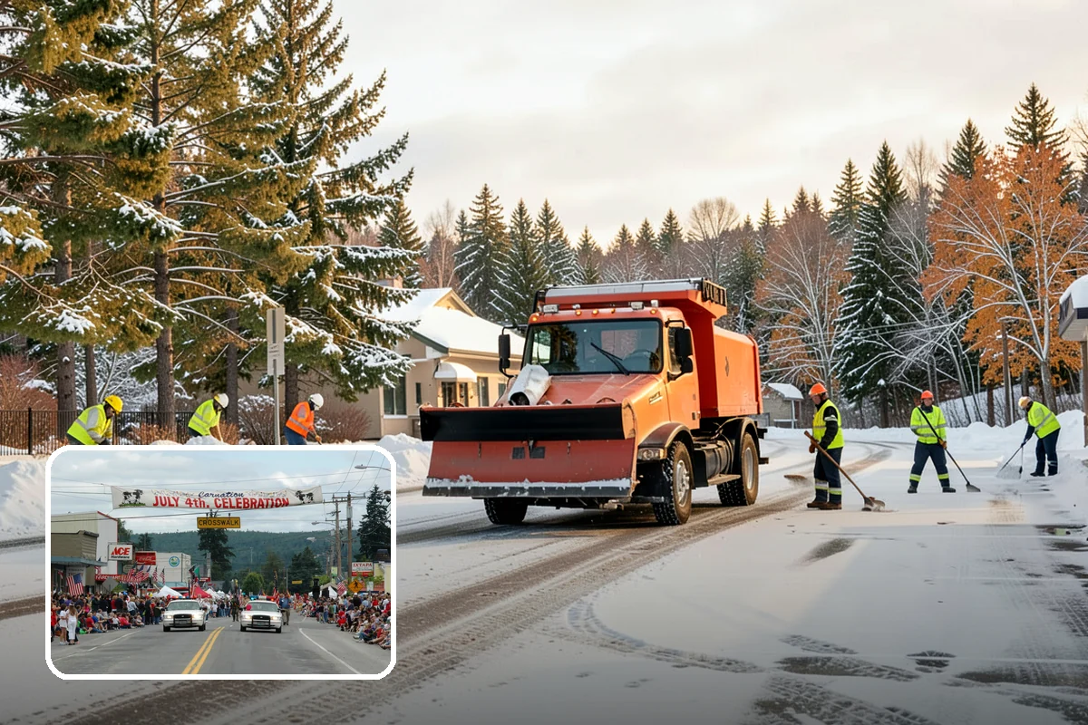 Magnesium Chloride Spreading in Carnation, King County, WA - Less corrosive to concrete, rebar, and metal railings than rock salt