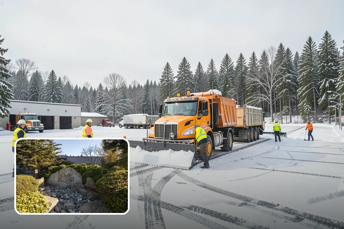 Magnesium Chloride Spreading in Clyde Hill, King County, WA - Less corrosive to concrete, rebar, and metal railings than rock salt