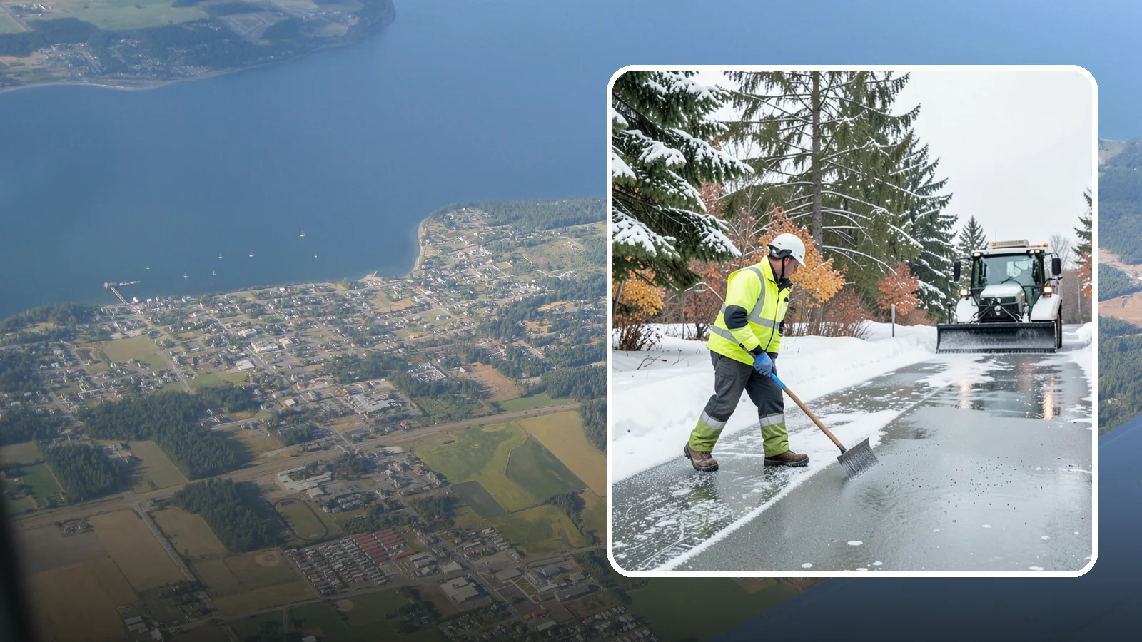 Magnesium Chloride Spreading in Coupeville, Island County, WA - Magnesium chloride spreading delivers effective deicing with less damage to concrete, vegetation, and paws than harsher salts.