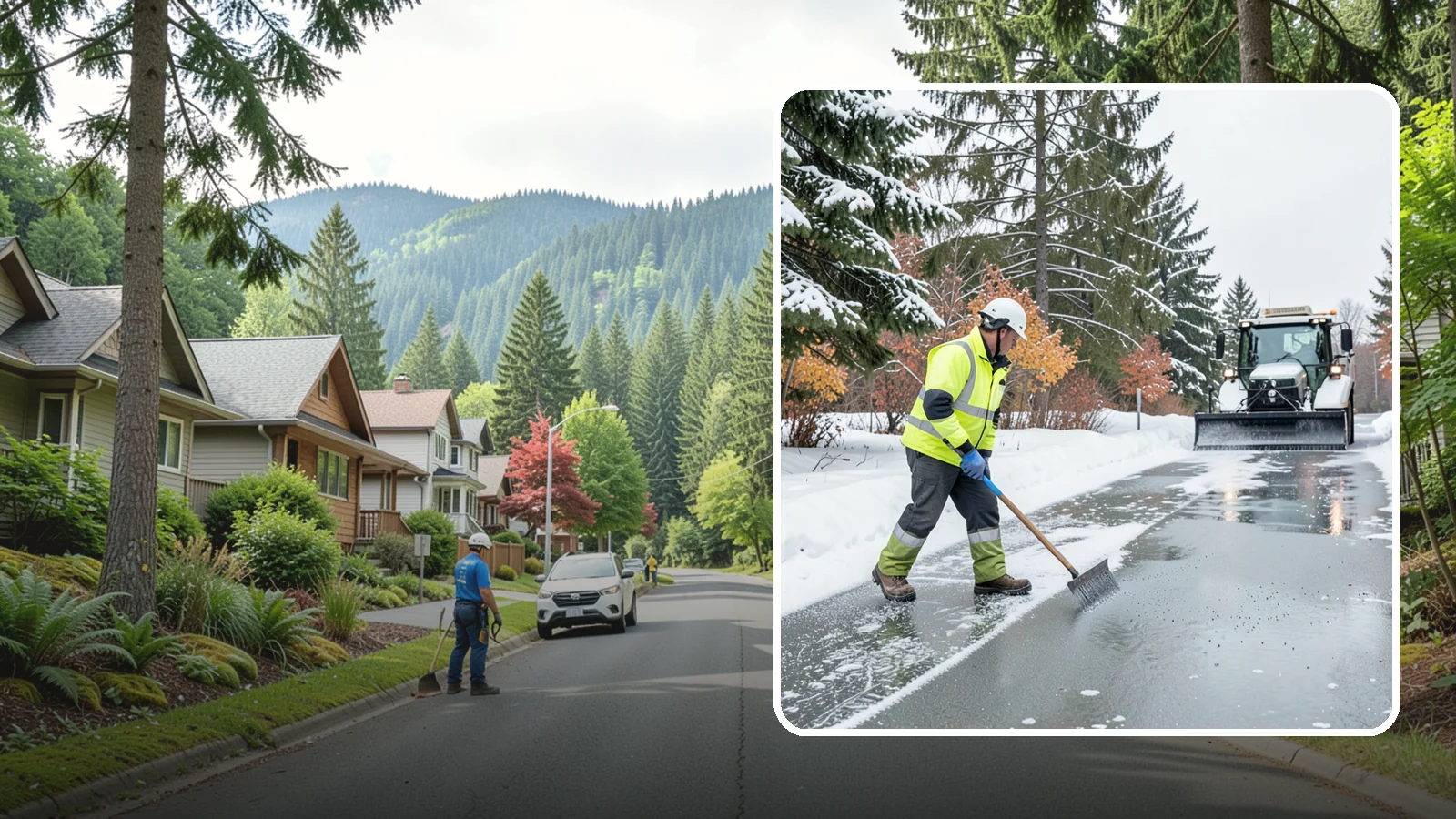 Magnesium Chloride Spreading in Darrington, Snohomish County, WA - Magnesium chloride spreading delivers effective deicing with less damage to concrete, vegetation, and paws than harsher salts.