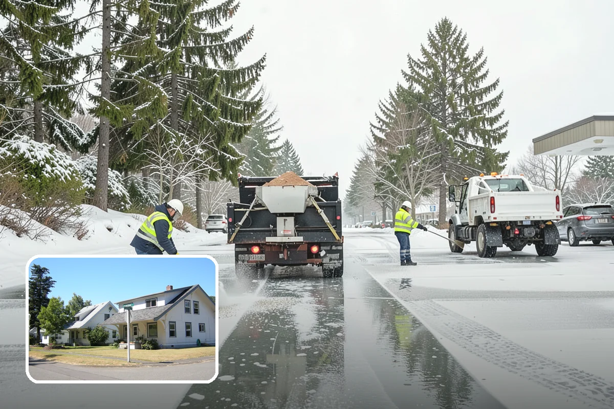 Magnesium Chloride Spreading in DuPont, Pierce County, WA - Less corrosive to concrete, rebar, and metal railings than rock salt