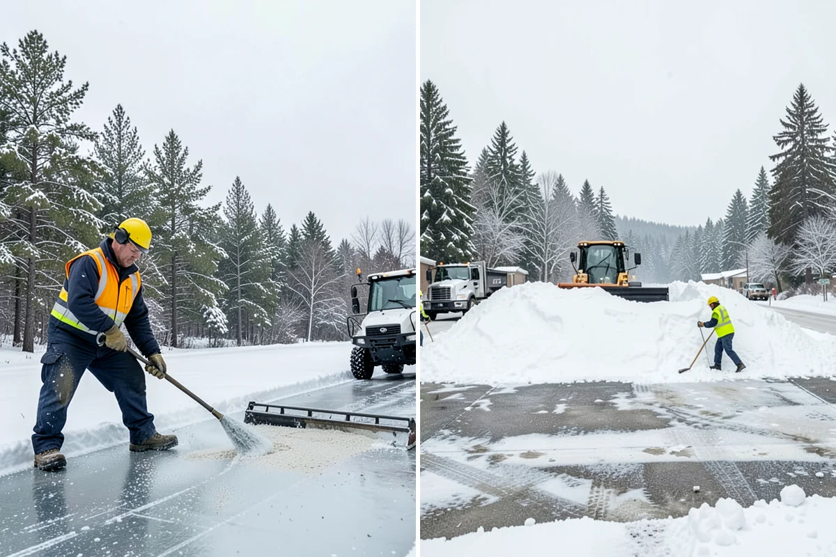 Magnesium Chloride Spreading in DuPont, Pierce County, WA - Survey the site for landscaping and pet-traffic areas that need a milder deicer